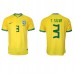Billige Brasilien Thiago Silva #3 Hjemmebane Fodboldtrøjer VM 2022 Kortærmet